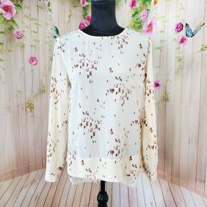 Fossil long sleeve high-low back zipper ac…